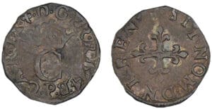 Charles IX - Liard au C - 1574 P (Dijon)