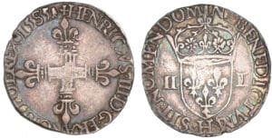Henri III - Quart d'écu - 1585 H (La Rochelle)