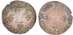 Henri III - Double sol parisis - 1578 M (Toulouse)