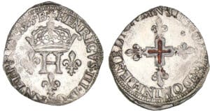 Henri III - Double sol parisis - 1583 N (Montpellier)