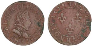 Henri III - Double tournois - 1579 A (Paris)