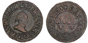 Henri III - Denier tournois - 1588 A (Paris)