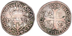 Charles X - Douzain aux 2 C - 2ème type - 1594 O (Riom)