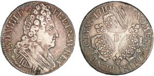 Louis XIV - Ecu aux trois couronnes - 1710 D (Lyon)