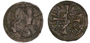 Louis XIV - Denier de cuivre 1648 (Barcelone)