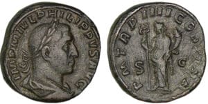 Philippe 1er - Sesterce (247, Rome) - La Paix