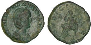 Etruscille - Sesterce (250, Rome) - La Pudeur