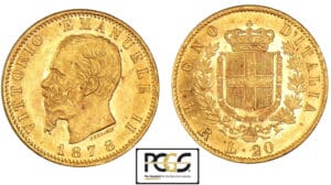 Italie - Victor Emmanuel II - 20 lire 1878 R (Rome)