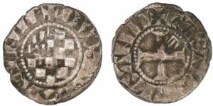 Jean II, Arthur II et Jean III - monnayage anonyme - Denier (Guingamp)