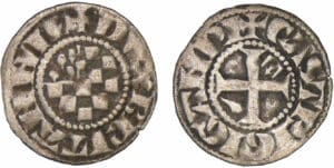 Jean II, Arthur II et Jean III - monnayage anonyme - Denier (Guingamp)