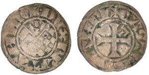 Jean II, Arthur II et Jean III - monnayage anonyme - Denier (Guingamp)