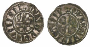 Jean II, Arthur II et Jean III - monnayage anonyme - Denier (Guingamp)