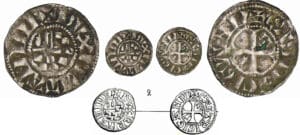 Jean II, Arthur II et Jean III - monnayage anonyme - Obole (Guingamp)