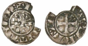 Jean II, Arthur II et Jean III - monnayage anonyme - Denier (Guingamp)