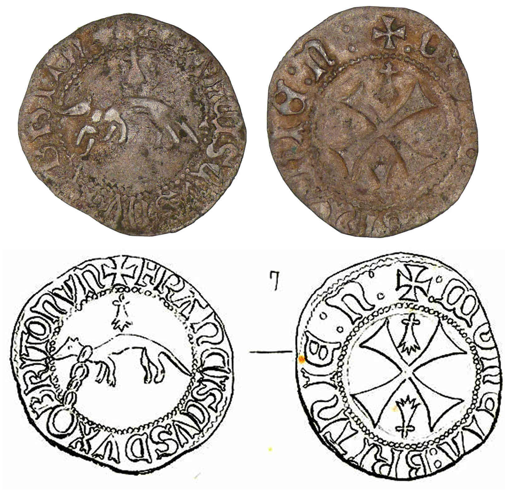 François 1er / François II - Double denier à l'hermine (Nantes) François 1er / François II - Double denier à l'hermine (Nantes)