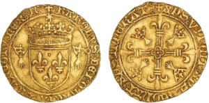 Charles VIII - Ecu d'or au soleil de Bretagne (Nantes)