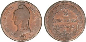 2 décimes Dupré - An 5 A (Paris)