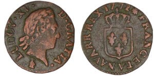 Louis XV - Liard à la vieille tête - 1772 V (Troyes)