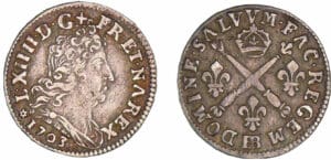 Louis XIV - 5 sols aux insignes - 1703 BB (Strasbourg)