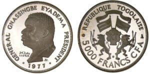 Togo - 5000 francs 1977