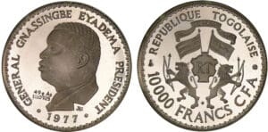Togo - 10000 francs 1977