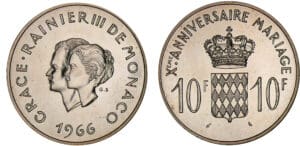 Monaco - Rainier III - 10 francs 1966