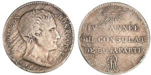 Module de la 1 franc Napoléon Bonaparte - Essai d'outillage