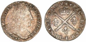 Louis XIV - 20 sols aux insignes - 1708 T (Nantes)