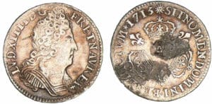 Louis XIV - Dixième d'écu aux trois couronnes - 1715 A (Paris)