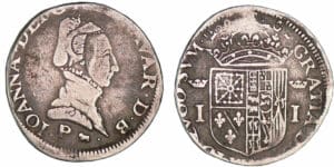 Navarre - Jeanne d'Albret - Teston 1566 (Pau)