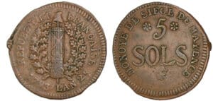 Siège de Mayence - 5 sols 1793 - An 2ème