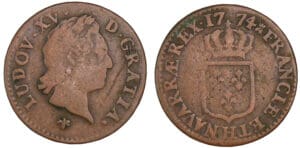 Louis XV - Demi-sol à la vieille tête - 1774 H (La Rochelle)