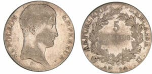 5 francs Napoléon empereur - An 14 U (Turin)
