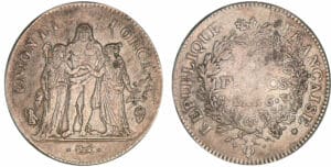 5 francs Hercule union et force - An 6 Q (Perpignan)