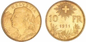 Suisse - 10 francs 1911