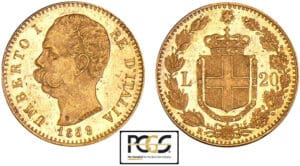 Italie - Umberto 1er - 20 lire 1889 R (Rome)