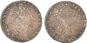 Louis XIV - Quart d'écu aux trois couronnes - 1711 I (Limoges)