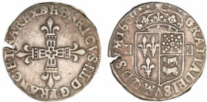 Henri IV - Quart d'écu de Béarn - 1600 (Morlaàs)