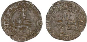 Henri V de Lancastre - Double tournois Niquet dit Léopard - Rouen