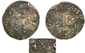 François 1er - Blanc à la couronne - 1er type - Villeneuve-Saint-André-Les-Avignon