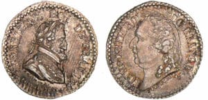 Jeton an argent de Louis XVIII et Henri IV