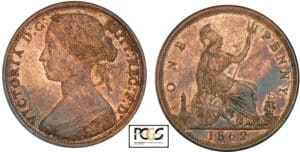 Grande-Bretagne - Victoria - Penny 1862