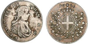 Malte - Emmanuel de Rohan - Scudo de 12 tari 1796