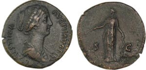 Faustine jeune - Sesterce (154-156, Rome) - Diane