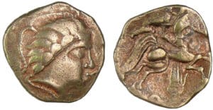 Pictons - Statère d’électrum à la main (80-60 av. J.-C.)