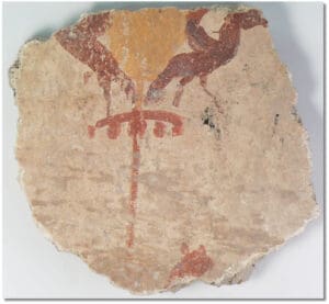 Romain - Elément de fresque sur stuc - IIème-IIIème siècle ap. J.-C.