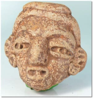 Précolombien - Olmeck - Tête en terre cuite