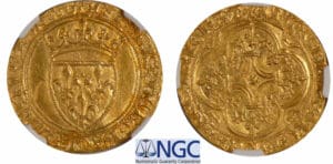 Charles VI - Ecu d'or à la couronne - Villeneuve-Saint-André-Les-Avignons