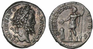 Septime Sévère - Denier (201, Rome) - Sévère sacrifiant