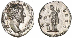 Antonin le Pieux - Denier (154, Rome) - Vesta